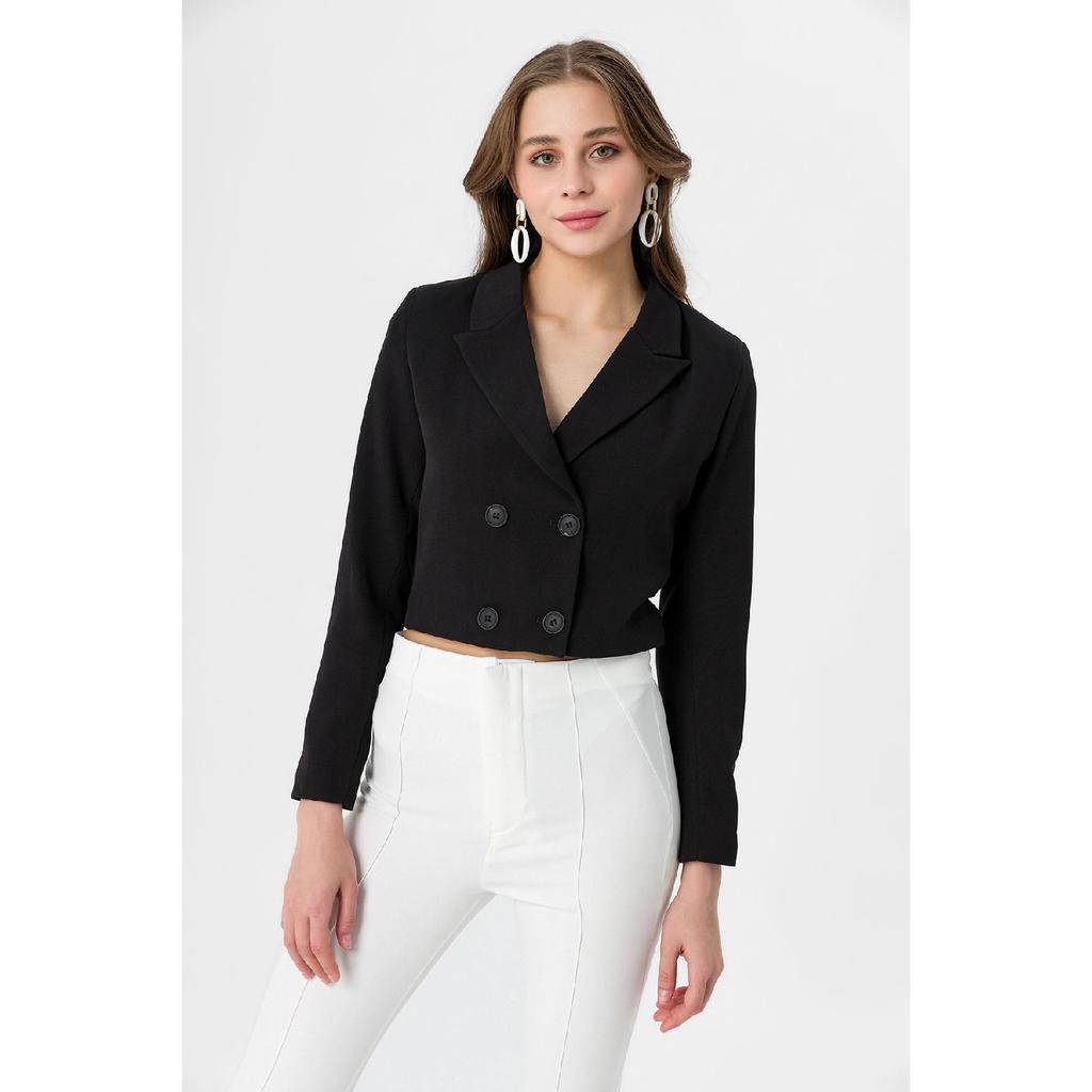 Women's Short Button-closed Blazer Jacket 245071 -