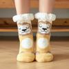 Рождественские носки для пола для женщин - Зимние флисовые носки из кораллового флиса с подкладкой, Домашние носки для сна, Снежные носки, Послеродовые ковровые носки