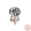 2023 Fit OriginalNew Bracelet DIY Women Jewelry New 925 Sterling Silver Bead Golden Heart-Shaped Lock Birthday Candle Charm