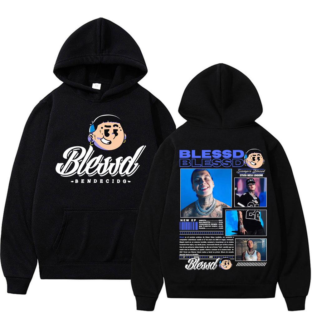 Blessd El Bendito Album Tour 2026 Merch Hoodies Men Women Casual Cozy High Quality Sweatshirts Fashion Hip Hop Hooded Pullovers