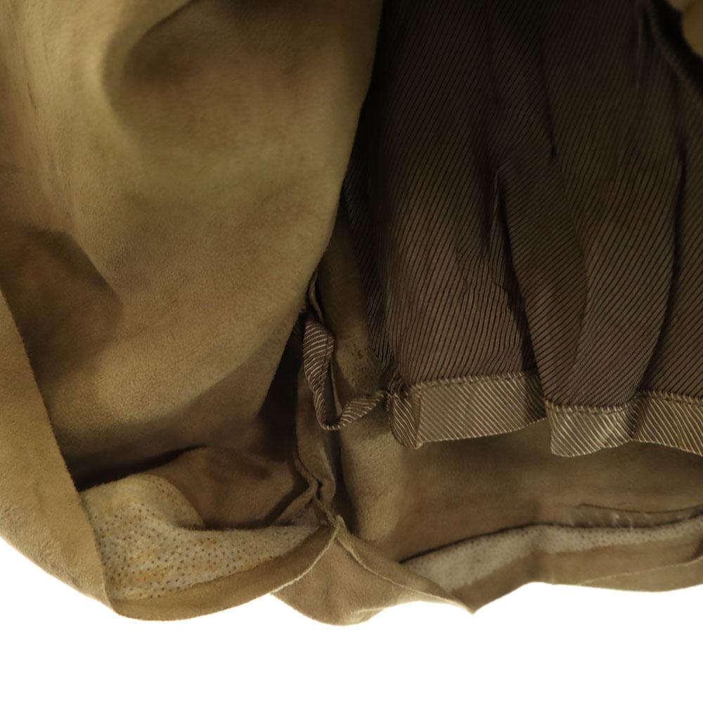 S Max Mara Юбка миди из замшевой кожи 36 Бежево-коричневый Женская Б/У