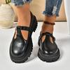 Fashion Solid Color Mary Jane Platform Shoes Woman 2025 Buckle Strap Pu Leather Casual Shoes Woman Thick Sole Student Jk Uniform Shoes