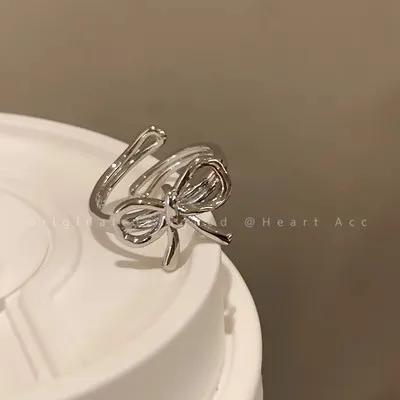 Новые Креативные Гладкие Кольца-Капли Воды для Женщин Винтажные Геометрические Регулируемые Кольца-Круассаны на Палец Кольца для Пар Ювелирные Подарки