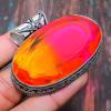 Dazzling Vintage Bi-Color Tourmaline Gemstone 925 Sterling Silver Handmade Jewelry Pendant