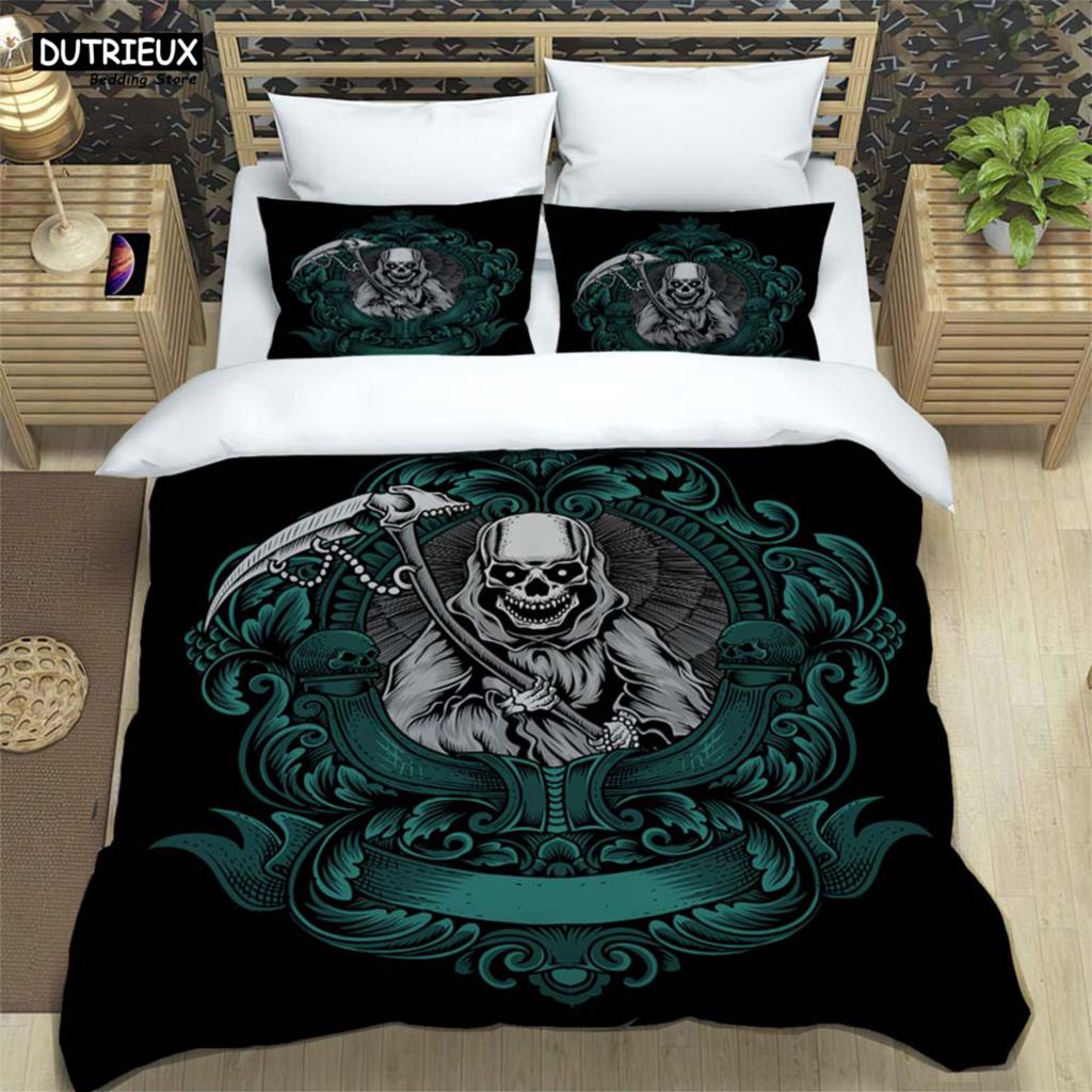 Medieval Dark Retro Digital Print Polyester Bedding Sets Boys Bed Linen Set For Teens, Queen Bedding set Bed Comforter Set