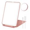 1 Set Makeup Mirror Stepless Dimming 10X Magnification Tricolor Light USB Charging Automatic Power Off Foldable Vanity Mirror Dormitory Supply