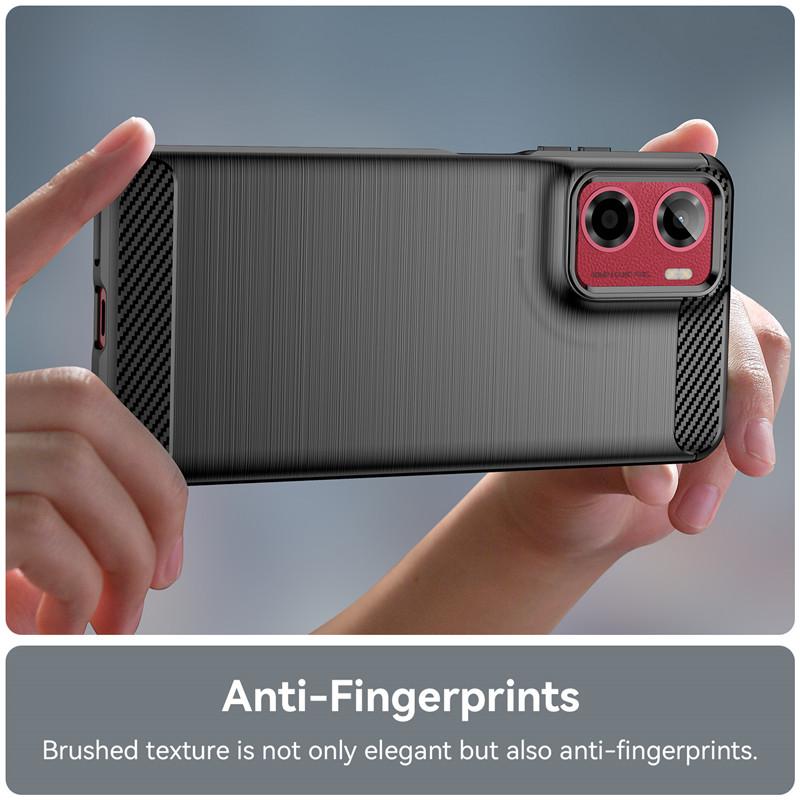 Для Motorola Moto G05 Чехол для Moto G05 G15 G35 G55 G75 G85 Чехол из углеродного волокна, противоударный силиконовый бампер для Motorola Moto G05