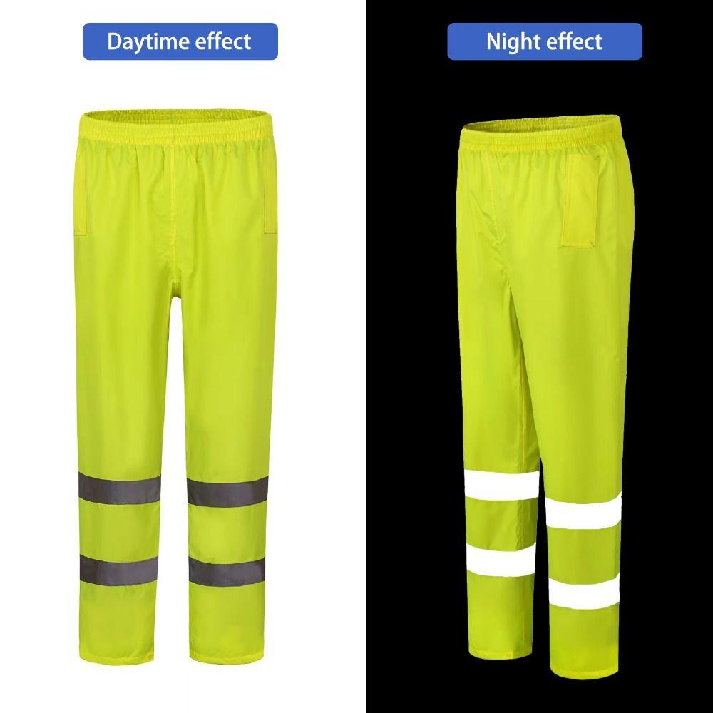 Oxford Reflective Rain Pants Double-layer Men's Cargo Pant Rain Hiking Trousers Riding Equipment
