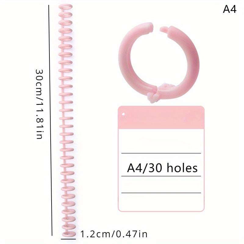 30 отверстий Пластиковые кольца для переплета на пружине для листов формата А4, для блокнотов, канцелярские товары, офисные принадлежности - ПП материал