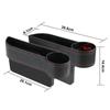 PU Leather Car Seat Gap Storage Box Universal Seat Gap Slit Box with Charging Hole Phone Bottle Keys Holder Box Auto Organizer