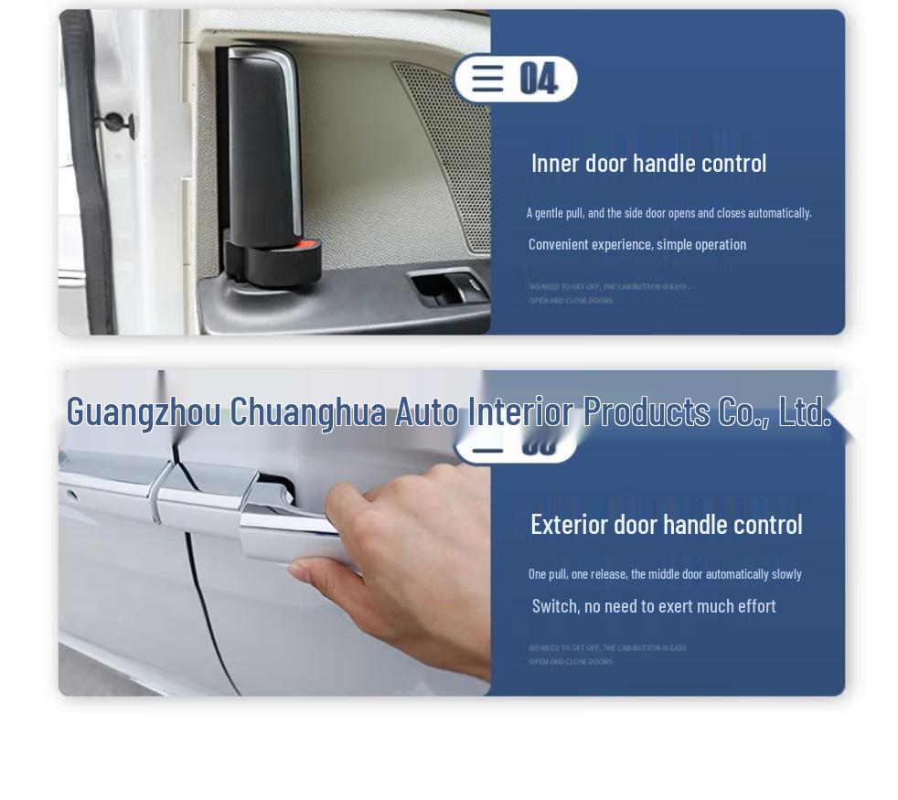 Foton G7/G9 Electric Middle and Side Sliding Door Modification Kit