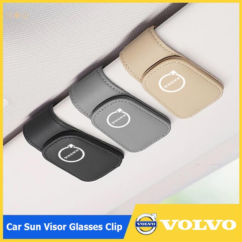 Новый кожаный автомобильный зажим для очков Volvo Магнитный держатель для солнцезащитных очков для Volvo XC90 V90 V60 XC60 V40 EC40 EX40 S80 S60 S90 C40 XC40 V70