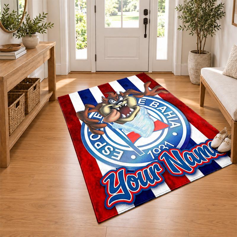 Esporte Clube Bahia Custom Name Personalized Rug Non‑Slip Doormat Floor Carpet Housewarming Birthday Gift for Family Friends