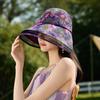 Women's large brim sun hat sun protection hat women's summer empty top breathable sun protection beach seaside sun hat outdoor