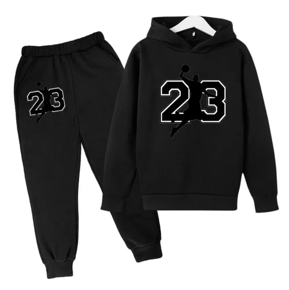 Children Basketball Clothing Hoodies+Pant Set Girls Boys 3-12 Years Kids Coat Spring Autumn Sports Pullover Toddler Suit