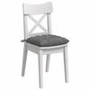 Seat Cushions 4 pcs Dark Grey 40 x 40 x 6 cm Microfiber