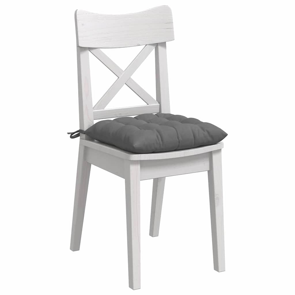 Seat Cushions 4 pcs Dark Grey 40 x 40 x 6 cm Microfiber