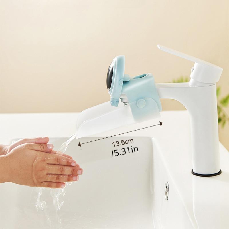 1pc Children's Splash Proof Faucet Extender, Cute Cartoon Design, Soft Silicone for Easy Hand Washing, Kids Bathroom