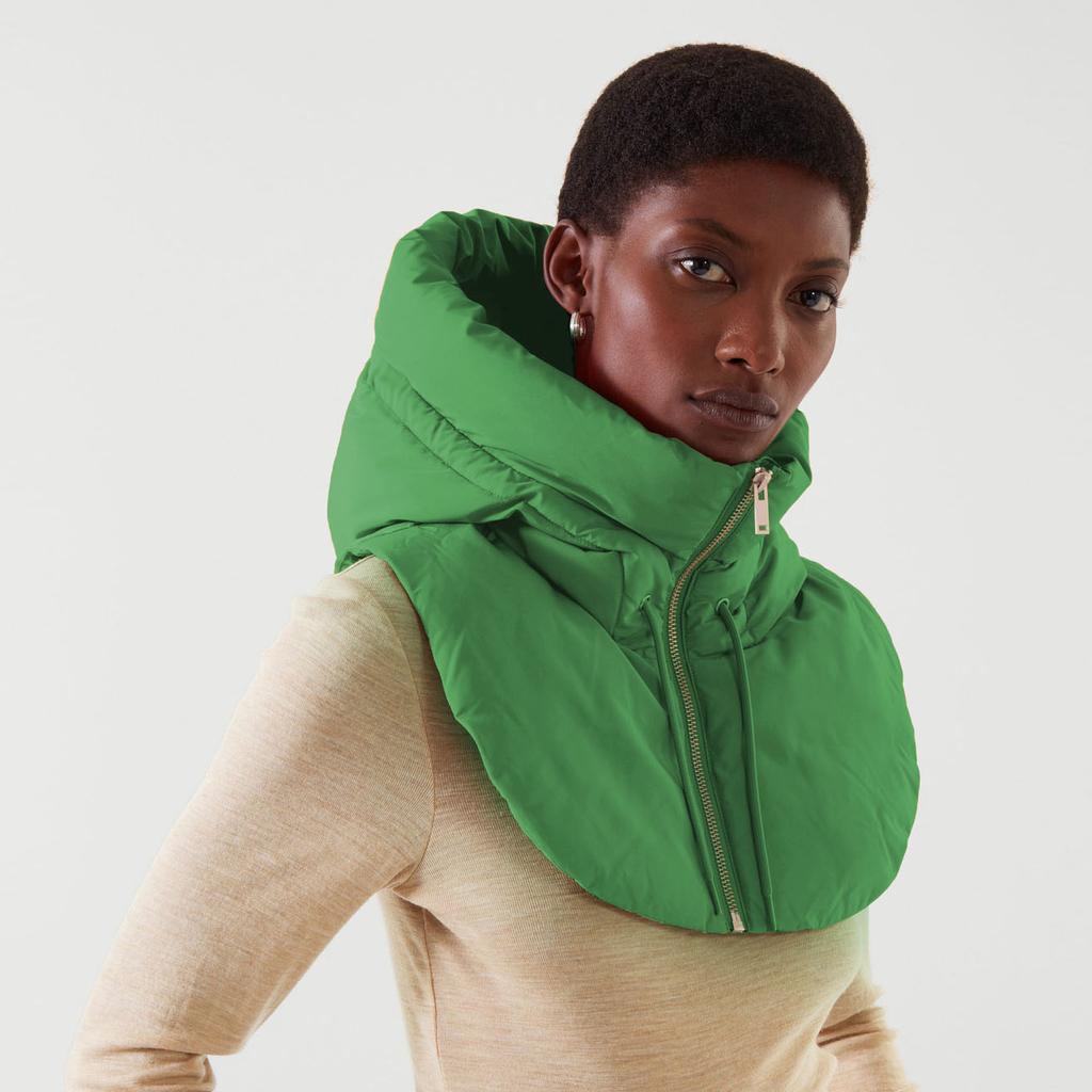 Осень-зима ультралегкие пуховые шапки с капюшоном для женщин, теплая шапка-шарф с воротником-молнией, пальто-шарф, короткая майка