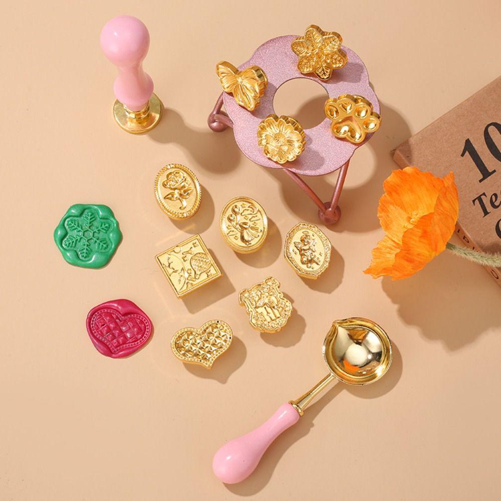 DIY Tool Rose Sealing Wax Seals Head Snowflake Wax Seal Stamp Polyshaped Head Envelopes