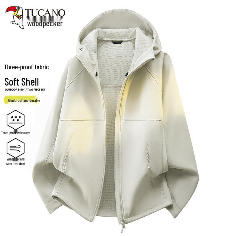 TUCANO Unisex Fleece-Lined Hooded Softshell Jacket