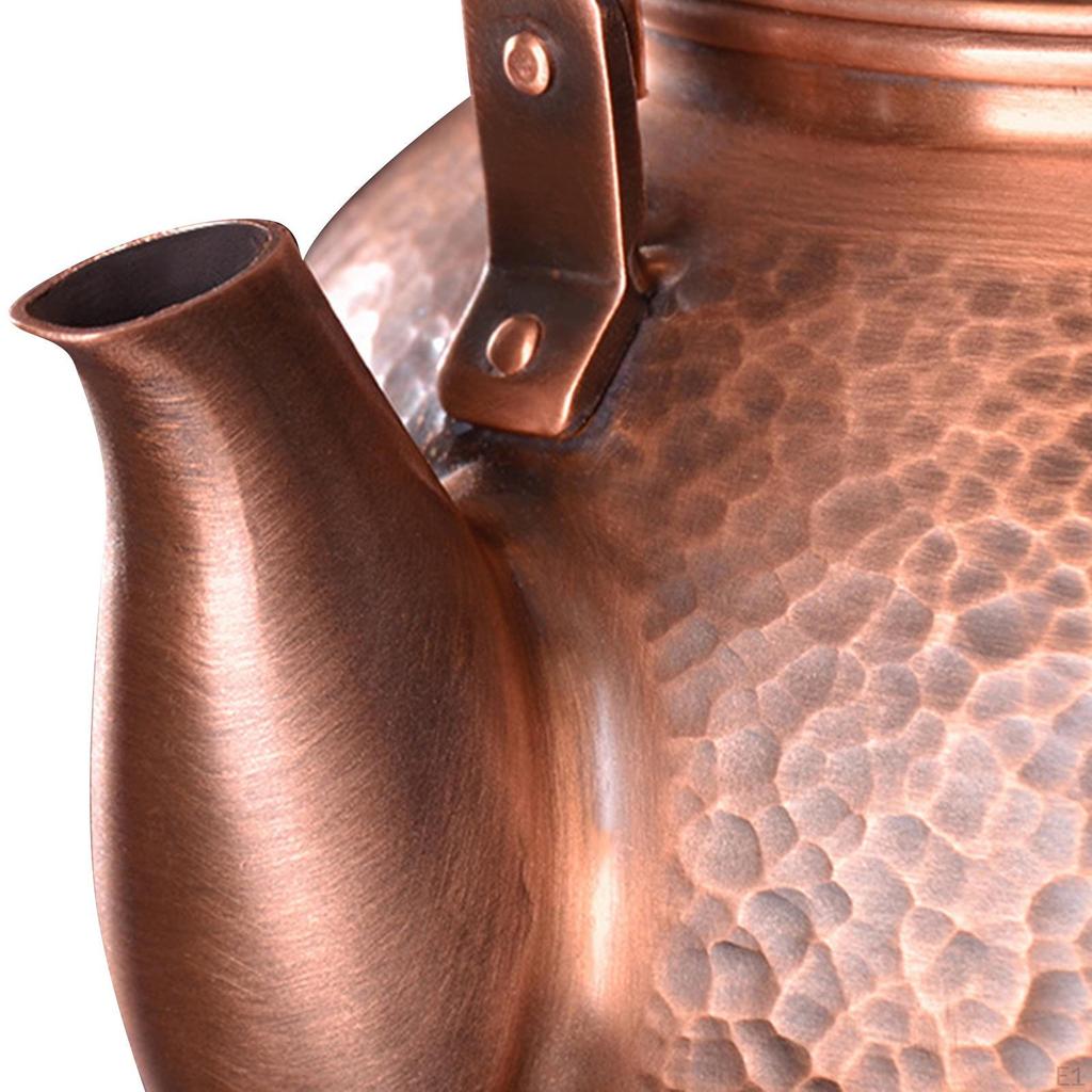 Кованый медный чайник для кофе ручной работы в стиле ретро, чайник для плиты, кунг-фу для пикника на кухне