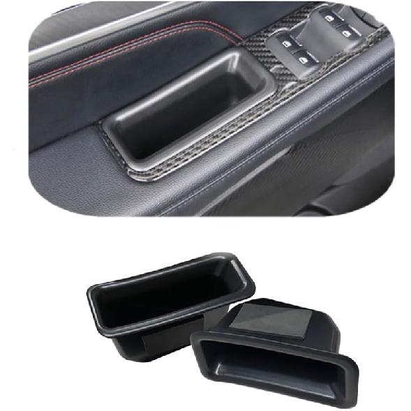 Vesul 4PCS Door Grab Tray Door Organizer Compatible With Ford Explorer 2024 2025 Armrest Phone Container Handle Ert ABS Tray Storage Box Glove