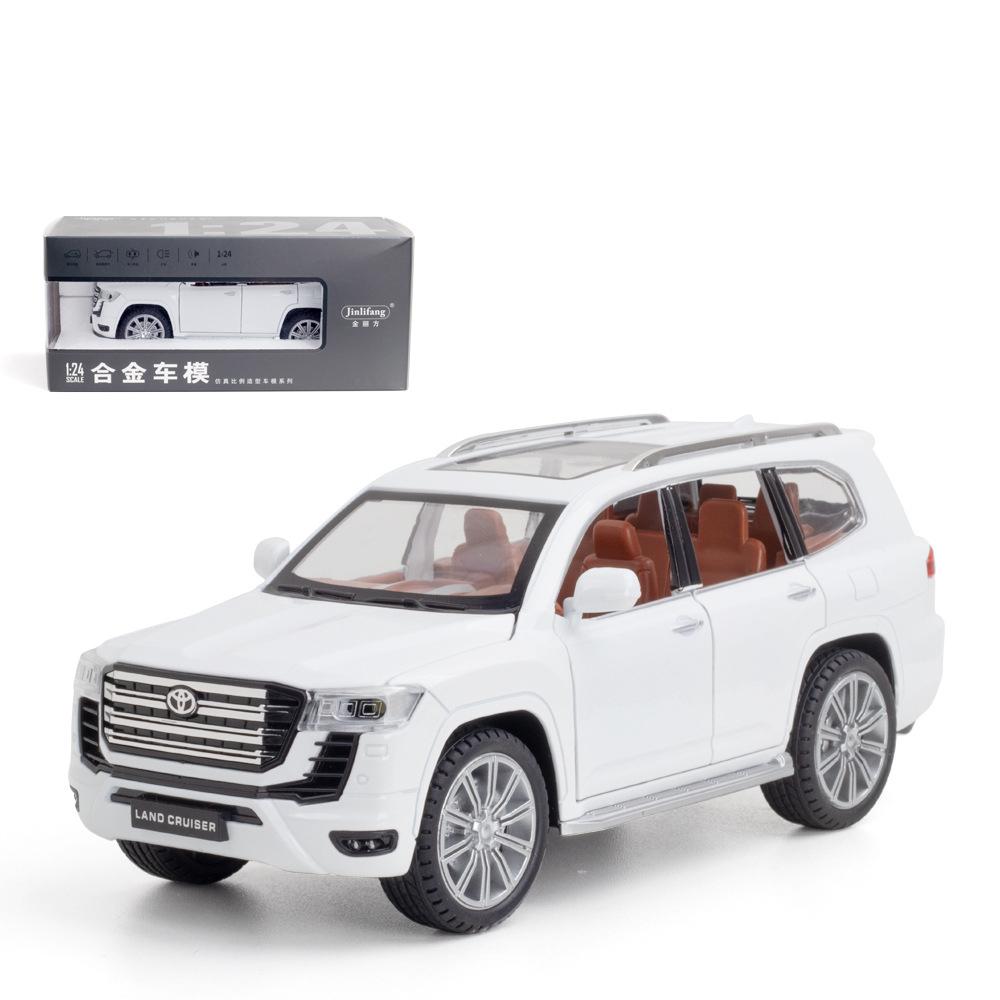 Масштаб 1/24 Toyota LAND CRUISER LC300, модель внедорожника, модель автомобиля, литые под давлением металлические игрушки со звуком и светом, подарки для детей