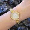 Womens Jewelry Style Metal Watch With Quartz Core And Flower Dial Design