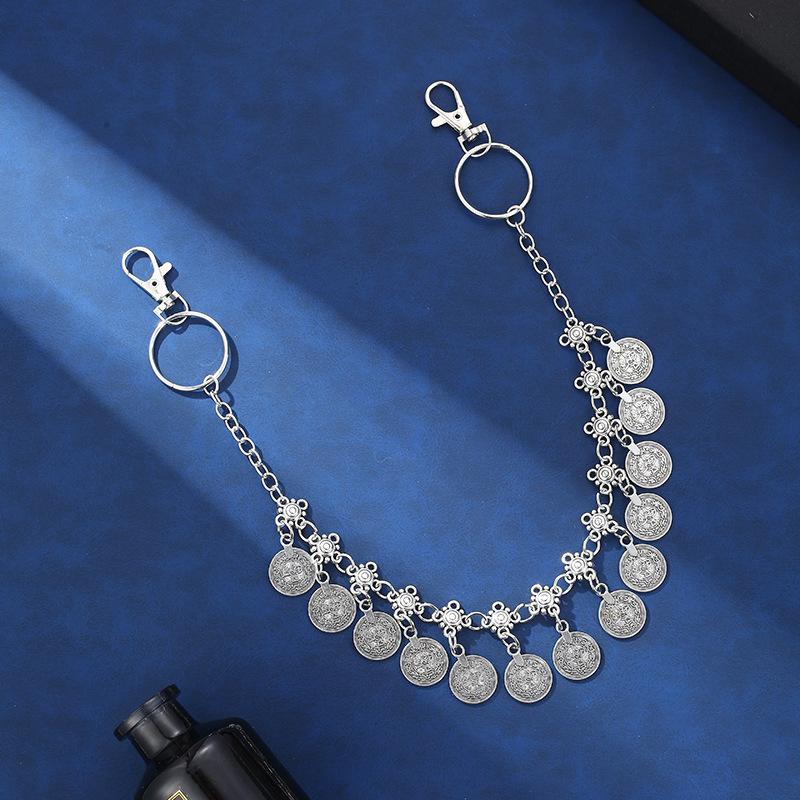 Персонализированный Панк Подвеска Цепочка на Штаны Для Женщин Мужчин Мода Металл Геометрическая Полая Джинсовая Цепочка Аксессуары для Украшения Тела