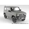 Aoshima Bunka Kyozai 1/24 Scale Rakupla Snap Car Series No.03-JG JB64 Jimny 2018 Jungle Green Pre-Colored Plastic Model Kit (Car)