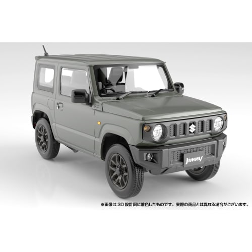 Aoshima Bunka Kyozai 1/24 Scale Rakupla Snap Car Series No.03-JG JB64 Jimny 2018 Jungle Green Pre-Colored Plastic Model Kit (Car)