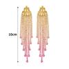 Temperament Senior Sense Of Set Rhinestone Tassel Long Earrings Light Luxury Style Fashion Women's Earrings New Earrings 1 Pair
