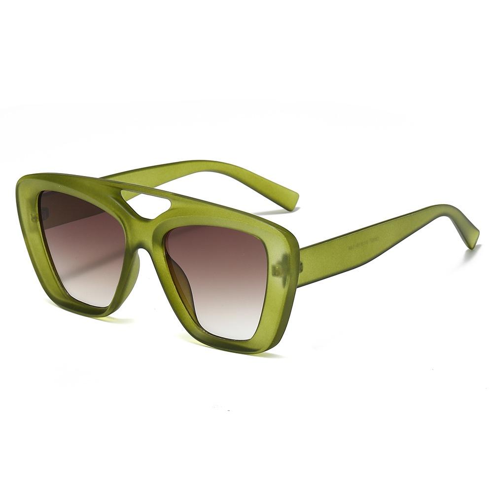 Новые роскошные женские солнцезащитные очки с двойным ободком, градиентные, неправильной формы, ретро, дизайн в желе-цвете, защита от солнца, мужские очки, УФ400