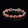 Girls' Jewelry, Water Drop-Shaped Platinum-Plated Aaa Zircon Jewelry Bracelet For Women