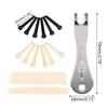 12Pcs Acoustic Guitar Bridge Pins with Bridge Pin Puller Remover Guitar Bridge Saddle Nut Guitar Pegs Replacement Parts