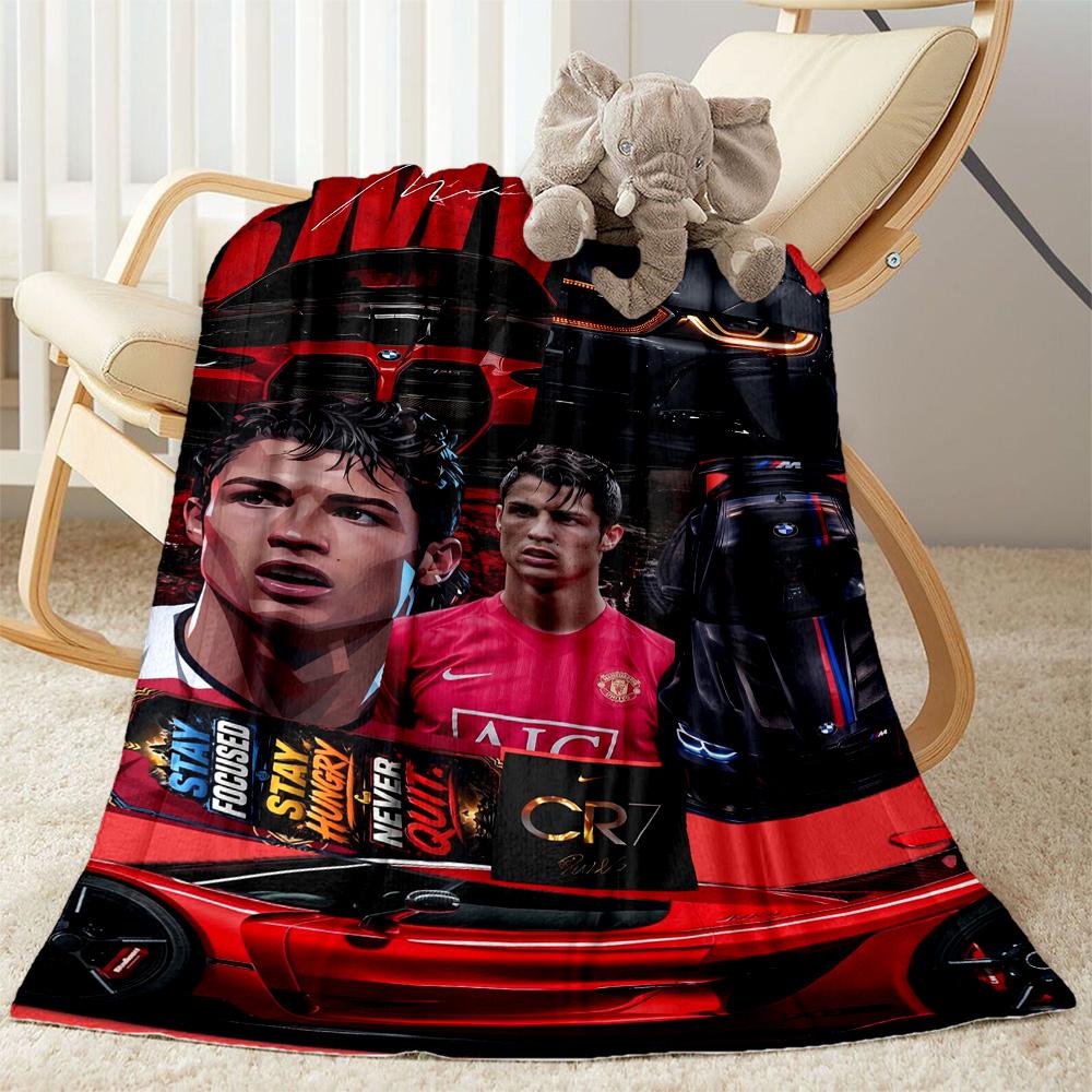 Ronaldo Juventus Action Blanket Soft & Cozy Suitable for Picnics Livingroom Office Chair All-Season Use Modern Style