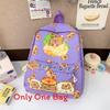 Capybara Letter Pattern Cartoon Kids Backpack With Breathable Material Nylon