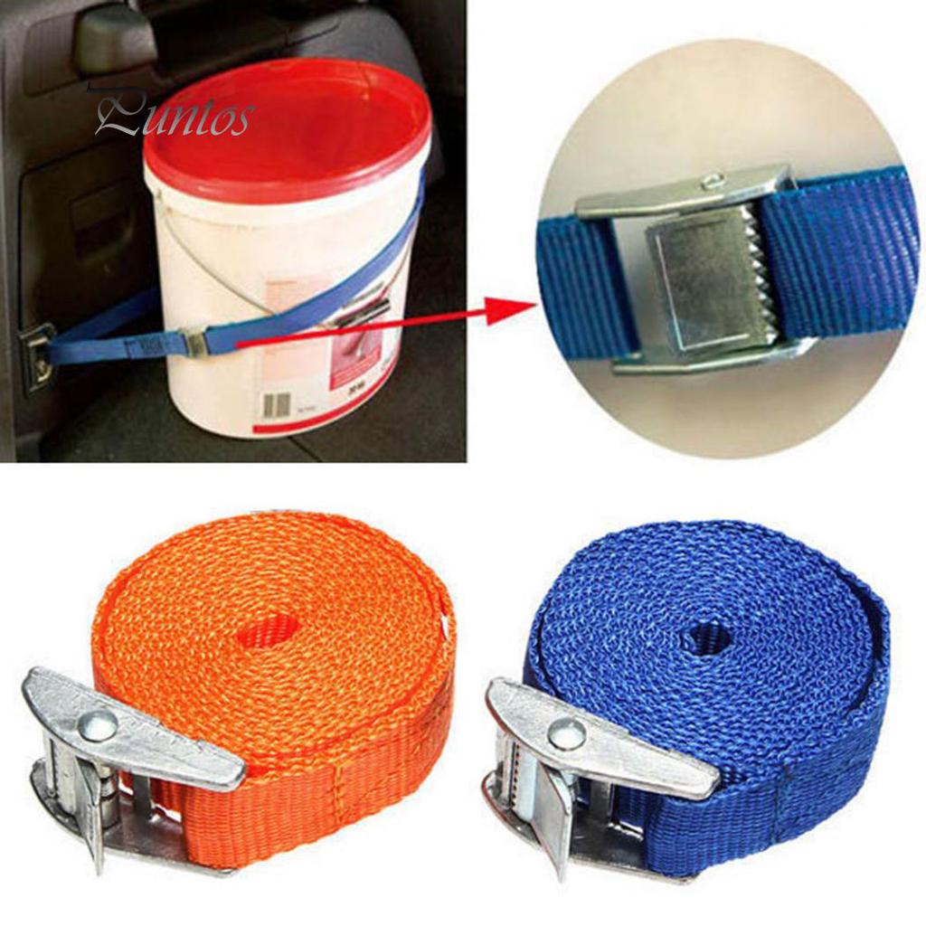 2.5m Heavy Duty Metal Cam Buckle Cargo Luggage Bag Nylon Tie Down Strap Belt