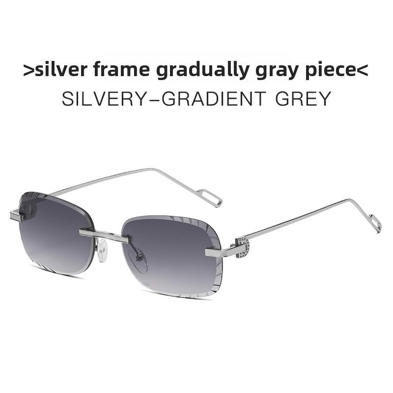 2025 Winter Unisex Frameless Color Shift Sunglasses With Uv400 For Street Style And Parties