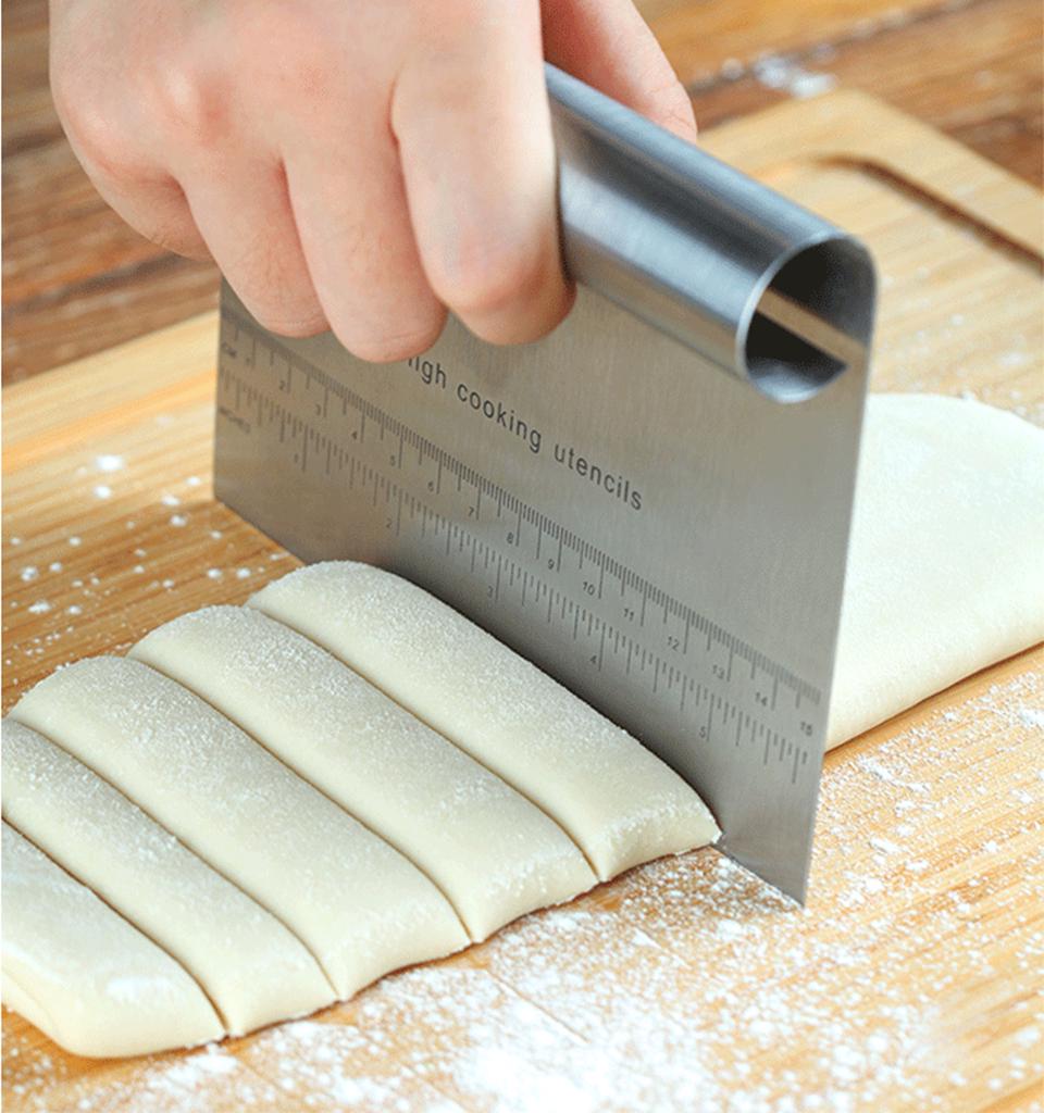 1 шт. Нержавеющая сталь лопатка скребок для теста для пиццы со шкалой кухонный инструмент для выпечки тортов