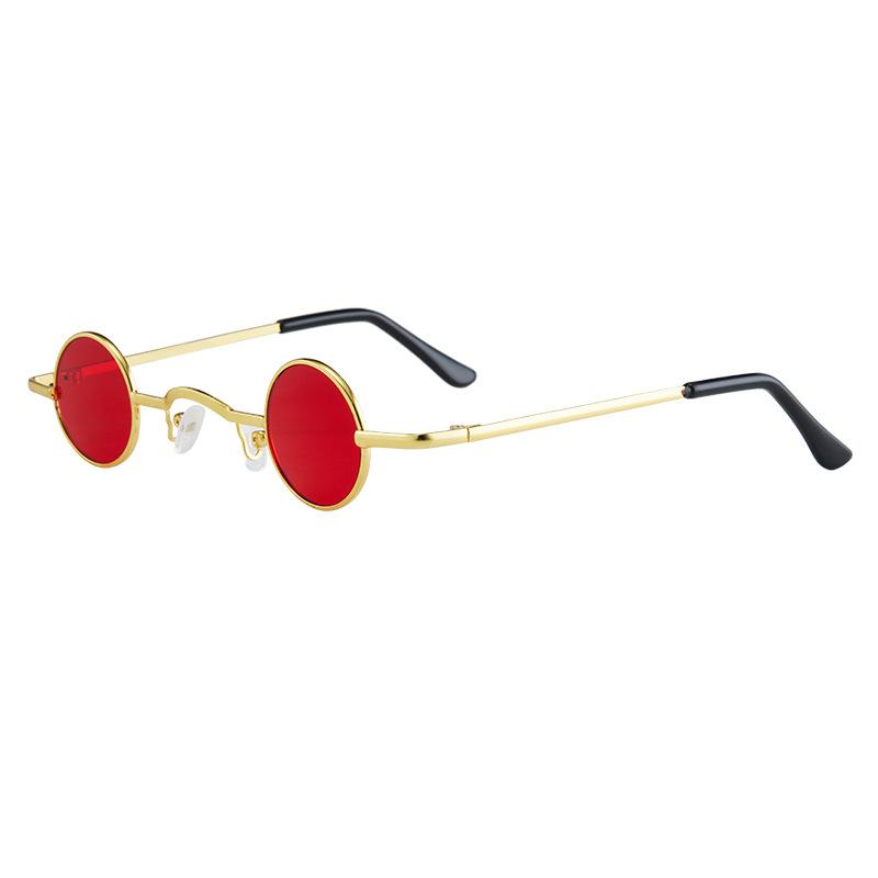 Солнцезащитные очки в маленькой оправе, маленькие круглые очки Prince, цветные мужские и женские свадебные очки из металла