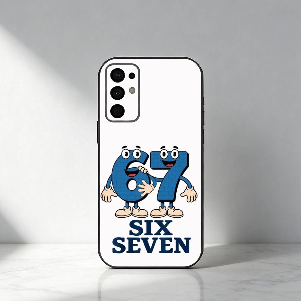 67 S-Six S-Seven S-Style Phone Case For Samsung S25,S24,S21,S22,S23,S30,Ultra,S20,Plus,Fe,Note,5G Black Cover