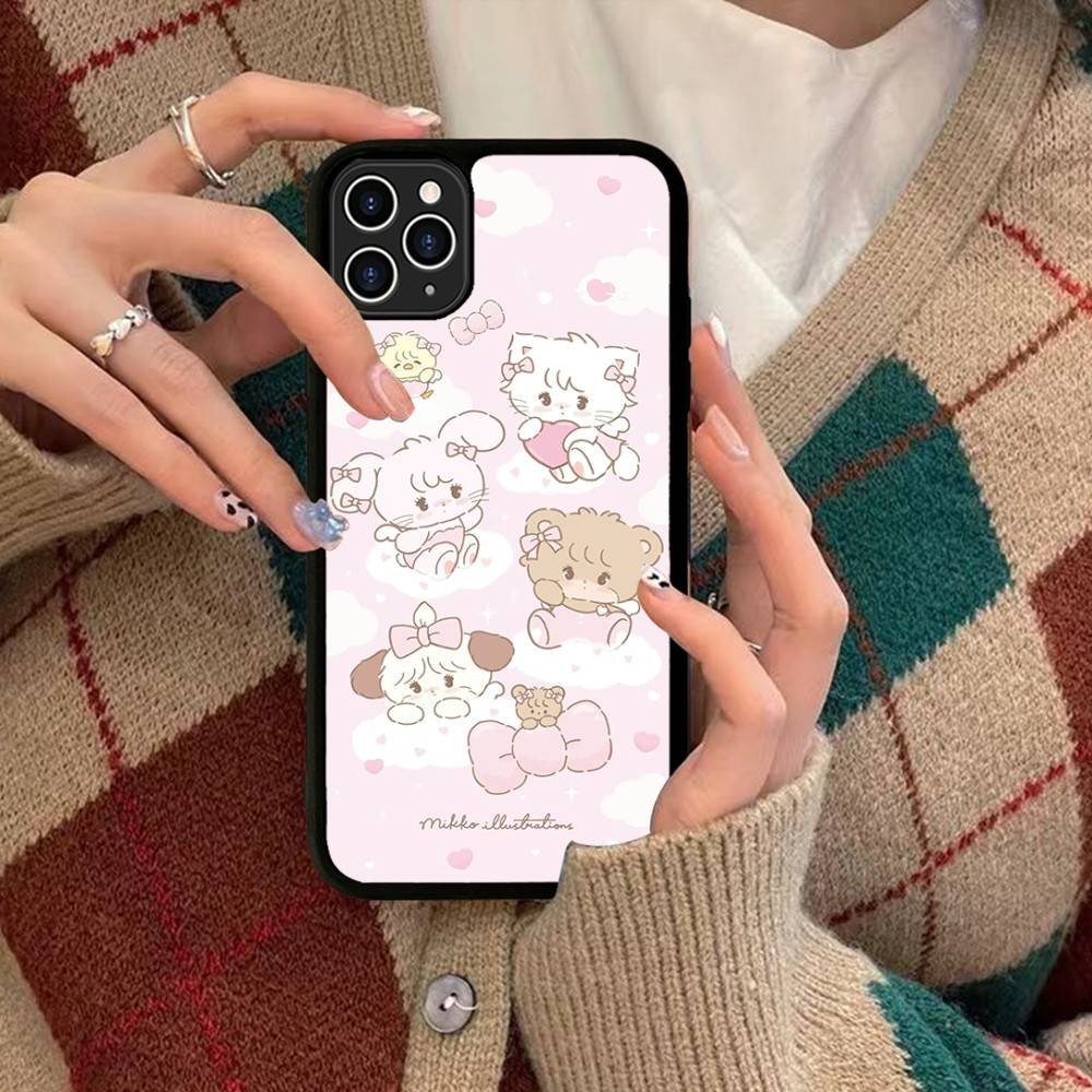 Famous Cute M-Mikko C-Characters For Iphone 17 Air 16 15 14 13 12 11 Pro Max TPU+PC Plus Shockproof Back Phone Cover