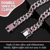 New Link Chain Dog Diamond Chain Collar Inlaid Rhinestone Diamond Link Chain Hip Hop 12mm Pet Crystal