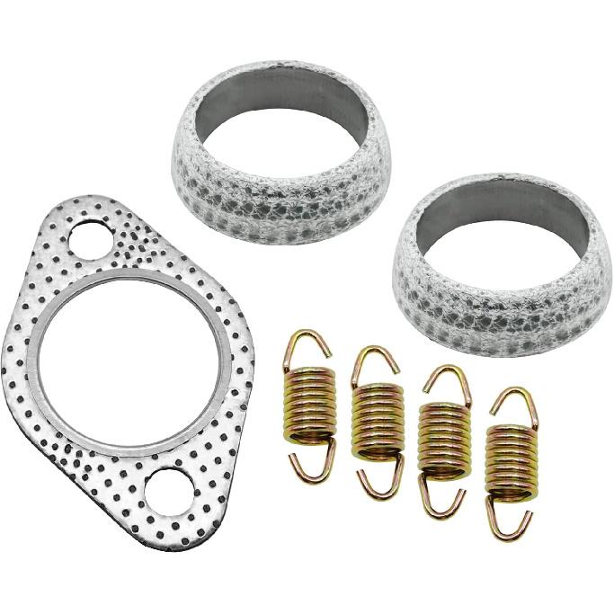 Exhaust Muffler Gasket Seal Spring Rebuild Kit for Polaris 01-14 Sportsman 400 450 500 Ranger 400 425 500 Scrambler 500 Hawkeye 400 Worker 500