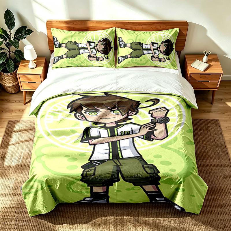 Ben 10 (5) 3pc set suitable for master bedrooms soft and comfortable an ideal gift for family and friends Includes one duvet cover and two pillowcase