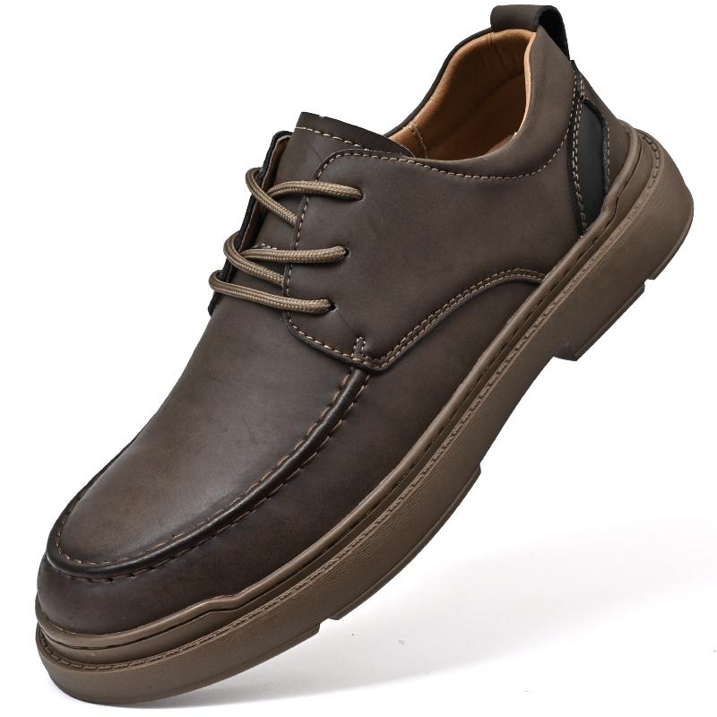 Модные повседневные мужские кожаные туфли в модном минималистичном стиле для отдыха на природе, вечеринки, повседневные, деловые, офисные, молодежные, качественные мужские туфли