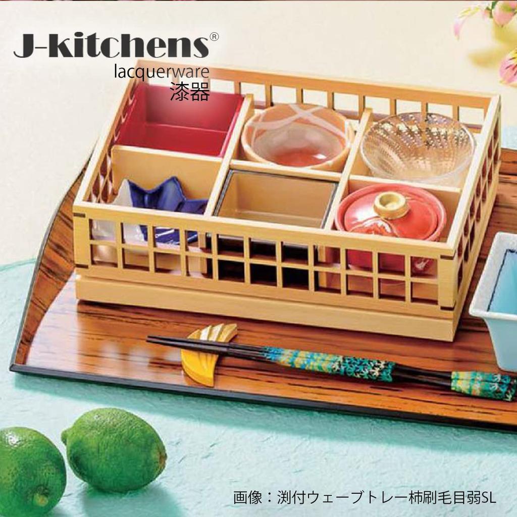 Made in Traditional Japanese Wave Japanese Straight Light Size 33cm x x J-kitchens Placemat, Tray, Japan, Tray, Heat-Resistant, A-Shaku, 1-Shaku,