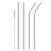 4Pcs Stainless Steel Straw with Cleaning Brush Replacement Straw Long Straws for Stanley 40oz Cup Accessories